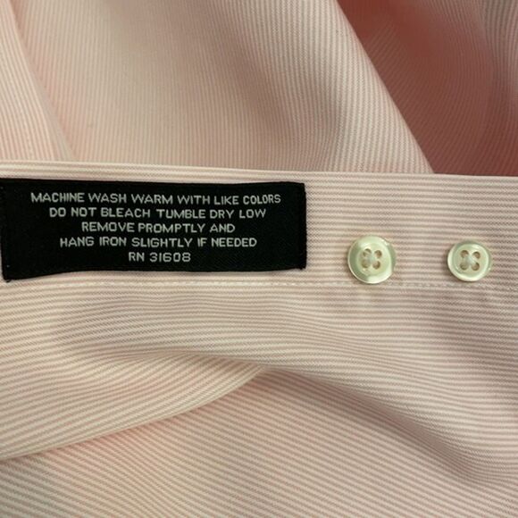 Jos A Bank Pink Striped Button Up Dress Mens Shirt 16-32 Preppy Career Easter - Picture 5 of 11